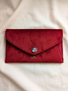 Swarovski Red Velvet Crystal Clutch NWOT